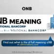 ONB Meaning